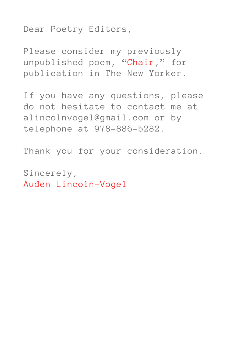 Chair - Auden Lincoln-Vogel